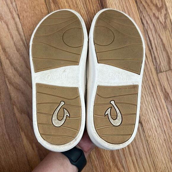 OluKai Kohu Canvas Off White Sneakers Women’s Size 7.5 - Picture 10 of 12